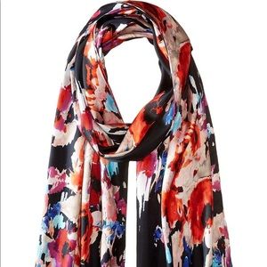 KATE SPADE HAZY FLORAL LONG OBLONG SCARF